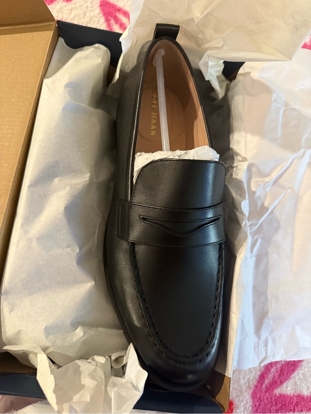 Cole Haan Black Leather Stassi Penny Loafer men’s size 11